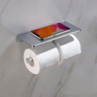 Бумагодержатель двойной с полкой Timo Selene 10045/00