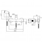 Смеситель с гигиеническим душем Bravat D9140CP-RUS