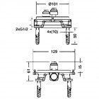 Скрытая часть смесителя Bravat Built-in D9102N-ENG
