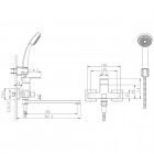 Смеситель универсальный Bravat Riffle F672106C-LB