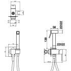 Смеситель с гигиеническим душем встраиваемый Felice 3515 cromo