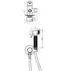 Смеситель с гигиеническим душем встраиваемый Felice 4515 cromo