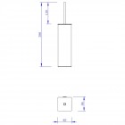 Ёршик для унитаза подвесной Felice F 0413 cromo