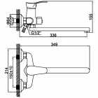 Смеситель универсальный Ledeme H14 L2214-B
