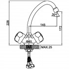Смеситель для кухни Ledeme H26 L4126-2
