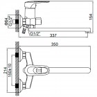 Смеситель универсальный Ledeme H28 L2228-B