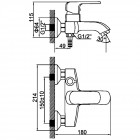 Смеситель для ванны Ledeme H44 L3244