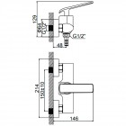 Смеситель для душа Ledeme H74 L2074B