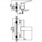 Смеситель для душа Ledeme H75 L2075B