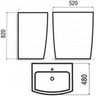 Раковина Arcus 345 white
