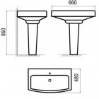 Раковина Arcus 330 white