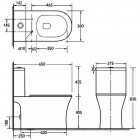 Унитаз SantiLine SL-5010 вертикальный выпуск безободковый