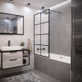 Шторка на ванну Grossman GR-105100BLACK