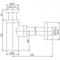 Сифон для раковины Rose RS22
