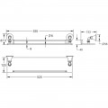 Полка стеклянная Rose RG1219