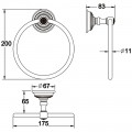 Полотенцедержатель-кольцо Rose RG1406Q