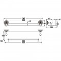 Полка стеклянная Rose RG1419Q