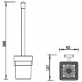 Ёршик для унитаза AltroBagno Quadro 081205 Cr