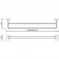 Полотенцедержатель двойной AltroBagno Quadro 081405 Cr