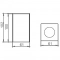 Косметическая ёмкость AltroBagno Beni aggiuntivi BH 083101 Cr