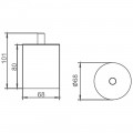 Косметическая ёмкость AltroBagno Beni aggiuntivi CBJ 083002 Cr