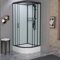Душевая кабина Frank F400/1 M black без крыши