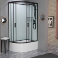 Душевая кабина Frank F412/2R black без крыши
