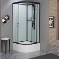 Душевая кабина Frank F400/2 M black без крыши