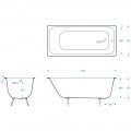 Ванна чугунная Delice France Aurora 170x75 DLR230606-AS