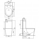Унитаз SantiLine SL-5026MB безободковый торнадо