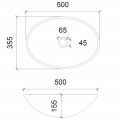 Раковина накладная стеклянная Abber Glas AK2303B