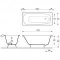 Ванна чугунная Delice France Continental 140x70 DLR230619-AS