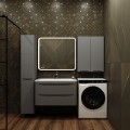 Шкаф подвесной Style Line ElFante Бергамо мини 60 серый СС-00002358