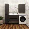Шкаф подвесной Style Line ElFante Бергамо мини 60 чёрный СС-00002359