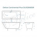 Ванна чугунная Delice France Continental Plus 170x75 DLR230635R