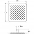 Верхний душ BelBagno BB-SLD1C-200-CRM