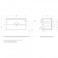 Тумба под раковину BelBagno Albano 90 cemento verona grigio ALBANO-900-2C-SO-CVG