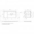 Тумба под раковину BelBagno Kraft 100 cemento grigio KRAFT-1000-2C-1A-SO-CG-R