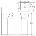 Раковина-моноблок напольная WeltWasser Leerbach 3434 GL-WT