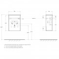 Тумба под раковину BelBagno Pietra Mini 40 L stucco cemento PIETRA MINI-400-1A-SO-SCM-L