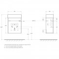 Тумба под раковину BelBagno Pietra Mini 46 L stucco cemento PIETRA MINI-460-1A-SO-SCM-L
