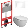 Инсталляция TECE 9400413 + унитаз Bloomix Diva MD1211R/UF1 безободковый Ceramic+ с сиденьем