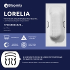 Ванна чугунная Bloomix Lorelia 170x80 BLL178042-H-ANS с ручками и антискользящим покрытием