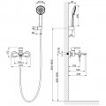 Смеситель для ванны Aquatek Лира AQ1449CR