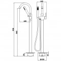 Смеситель для ванны напольный Felice 0650 bianco opaco