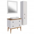 Зеркало ASB-Woodline Каталина 80 white