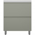Тумба с раковиной Style Line Манхэттен 70 напольная олива/белый