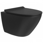 Унитаз подвесной Teymi Lina Pro Vortex Black T40114 безободковый торнадо