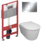 Инсталляция TECE 9400412 + унитаз Bloomix Ultra MD1204R/UF3 безободковый с сиденьем