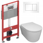 Инсталляция TECE 9400413 + унитаз Bloomix Ultra MD1204R/UF3 безободковый с сиденьем